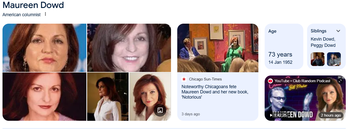 Maureen Dowd: Wit and Wisdom in the Op-Ed Pages